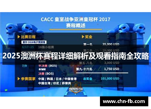 2025澳洲杯赛程详细解析及观看指南全攻略 2025澳洲杯赛程详细解析及观看指南全攻略